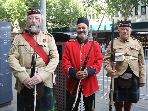 Melbourne Australia January 2019 Victorian Colonial Infantry Association Members Participate — Stock Photo, Image