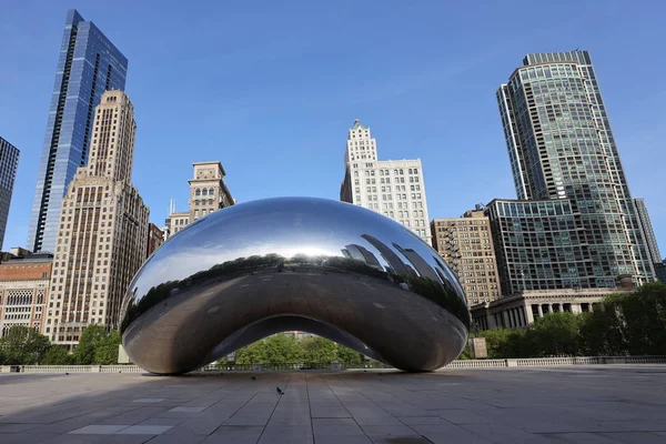 Chicago Illinois May 2019 Cloud Gate Sculpture Millennium Park Chicago — Stock Photo, Image