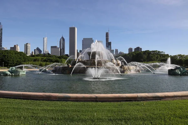 Fuente Buckingham Grant Park Chicago Buckingham Fountain Hito Chicago Centro —  Fotos de Stock