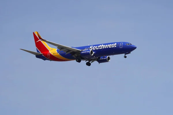 Newark New Jersey Mai 2019 Boeing 737 Southwest Airlines Descend — Photo