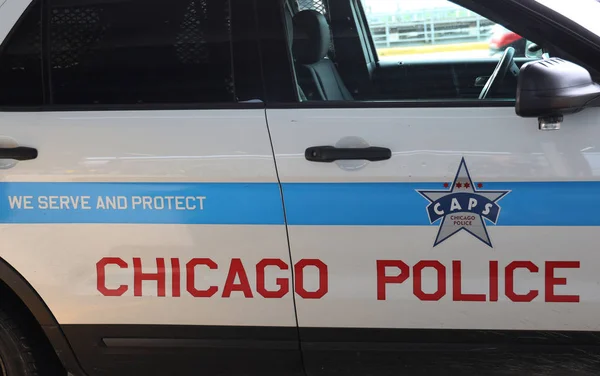 Chicago Illinois Maio 2019 Carro Departamento Polícia Chicago Centro Chicago — Fotografia de Stock