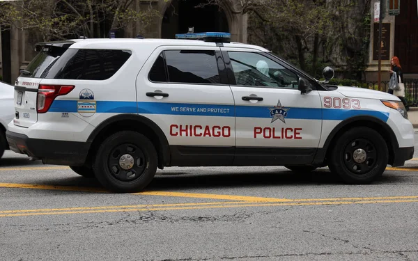 Chicago Illinois Mayo 2019 Coche Del Departamento Policía Chicago Centro — Foto de Stock