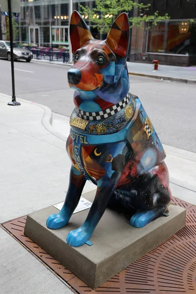 Chicago Illinois May 2019 Cops Art Installation Statues Displayed Highlighting — Stock Photo, Image