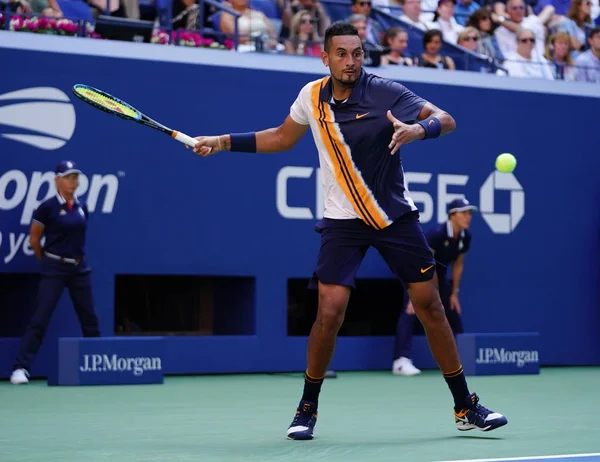 New York Září 2018 Profesionální Tenista Nick Kyrgios Austrálie Akci — Stock fotografie