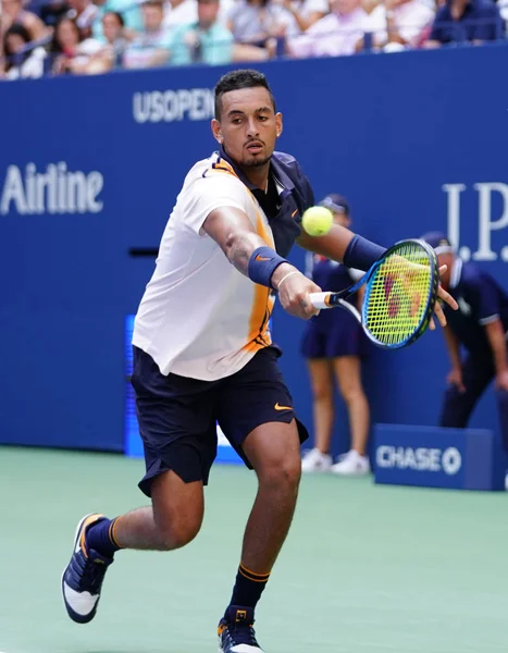 New York Září 2018 Profesionální Tenista Nick Kyrgios Austrálie Akci — Stock fotografie