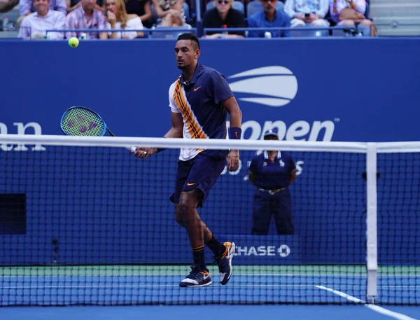 New York Szeptember 2018 Hivatásos Teniszező Nick Kyrgios Ausztrália Akcióban — Stock Fotó