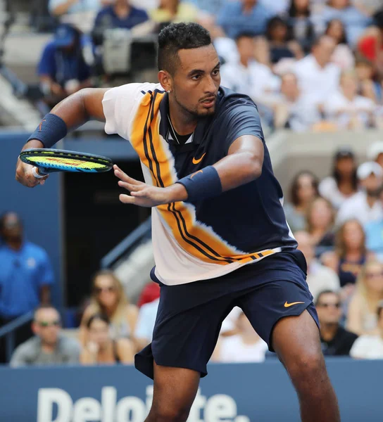 New York Září 2018 Profesionální Tenista Nick Kyrgios Austrálie Akci — Stock fotografie