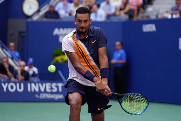 New York Szeptember 2018 Hivatásos Teniszező Nick Kyrgios Ausztrália Akcióban — Stock Fotó