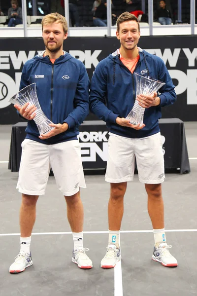 Uniondale New York Februari 2019 2019 New York Open Dubbelspel — Stockfoto