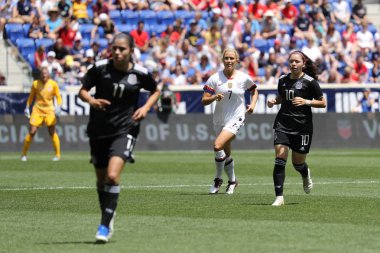 Harrison, Nj - 26 Mayıs 2019: ABD Kadın Milli Futbol Takımı'nın defans oyuncusu Abby Dahlkemper, 2019 Dünya Kadınlar Kupası hazırlıkları sırasında Meksika ile oynanan hazırlık maçında #7.