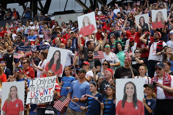 Harrison May 2019 Soccer Fans Support Women National Soccer Team — Stock Photo, Image