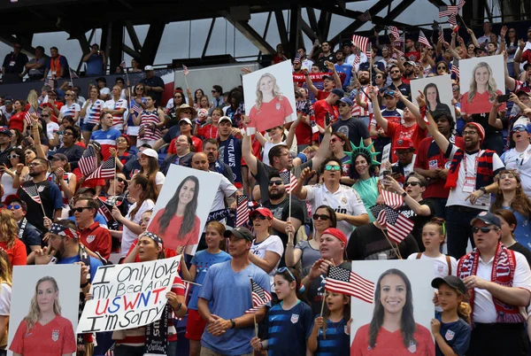 Harrison May 2019 Soccer Fans Support Women National Soccer Team — Stock Photo, Image