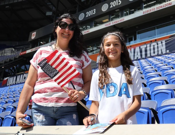 Harrison Maj 2019 Fotbollsfans Stödja Amerikanska Kvinnors National Soccer Team — Stockfoto