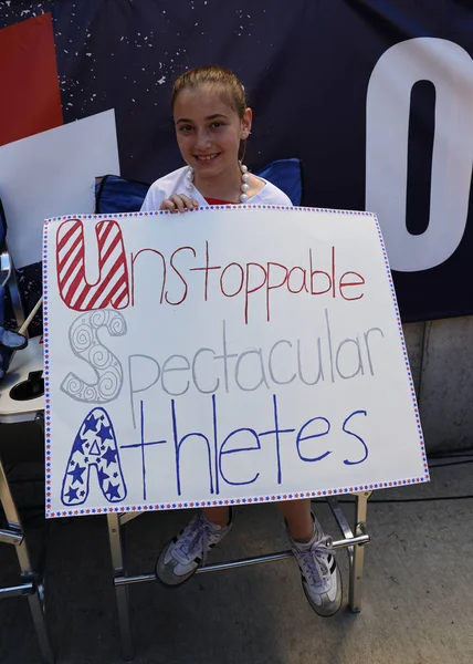 Harrison Maggio 2019 Tifosi Calcio Supportano Nazionale Femminile Statunitense Allo — Foto Stock