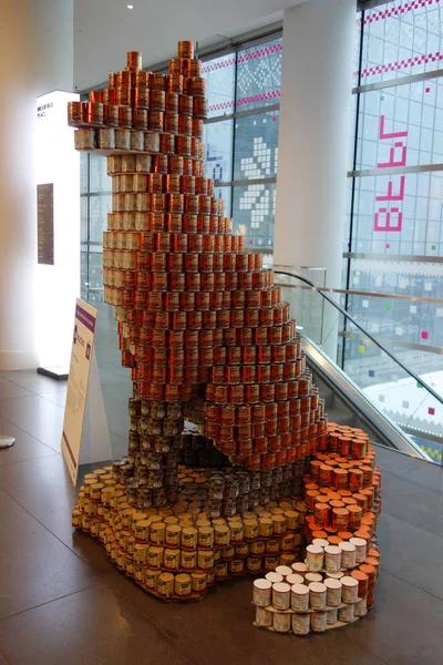 New York November 2018 Food Sculpture Presented Year Nyc Canstruction — Stockfoto