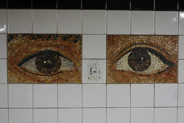 New York March 2016 Subway Artwork Oculus Chambers Street Subway — Stock Photo, Image