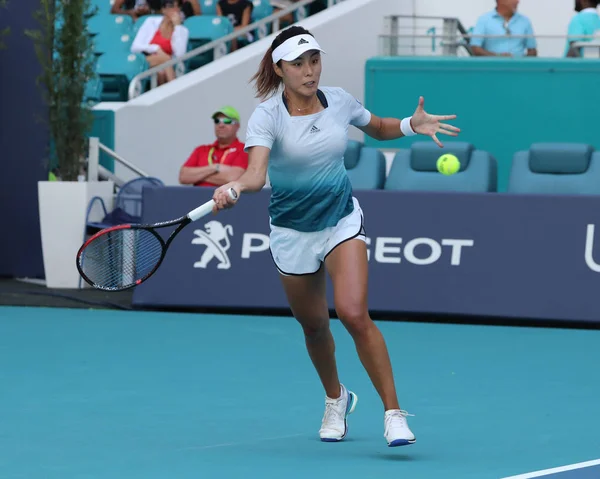 Miami Gardens Florida März 2019 Tennisprofi Qiang Wang Aus China — Stockfoto