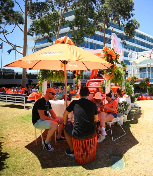 Melbourne Australia Stycznia 2019 Aperol Spritz Prezentowane Klubie Aperol Australian — Zdjęcie stockowe