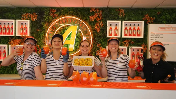 Melbourne Australia January 2019 Aperol Spritz Presented Club Aperol Australian — Stock Photo, Image