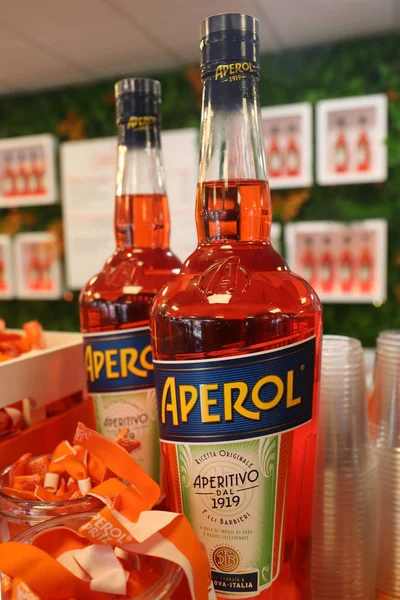 Melbourne Australia Stycznia 2019 Aperol Spritz Prezentowane Klubie Aperol Australian — Zdjęcie stockowe