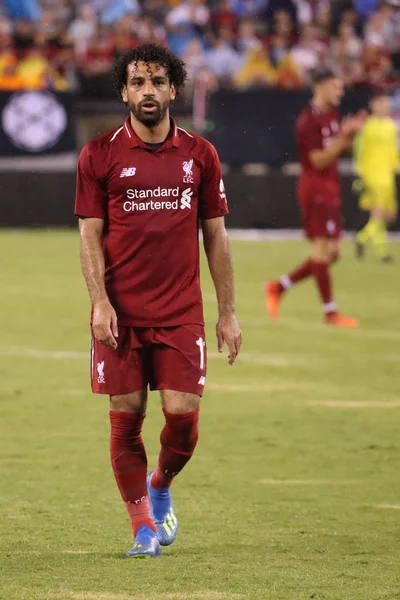 East Rutherford Julio 2018 Mohamed Salah Del Liverpool Acción Contra — Foto de Stock