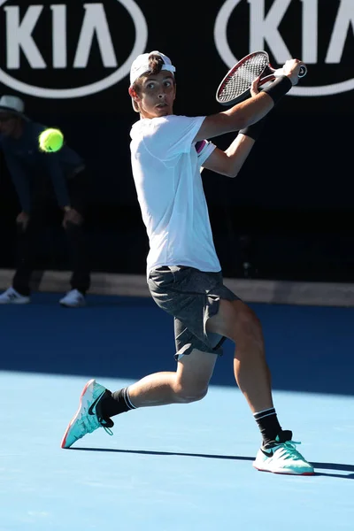 Melbourne Australia Stycznia 2019 2019 Australian Open Mistrz Lorenzo Musetti — Zdjęcie stockowe