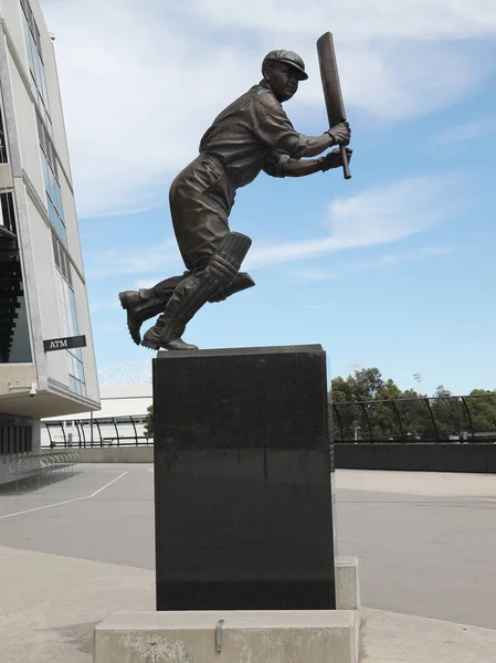 Melbourne Australia Enero 2019 Estatua Del Jugador Críquet Sir Bill — Foto de Stock