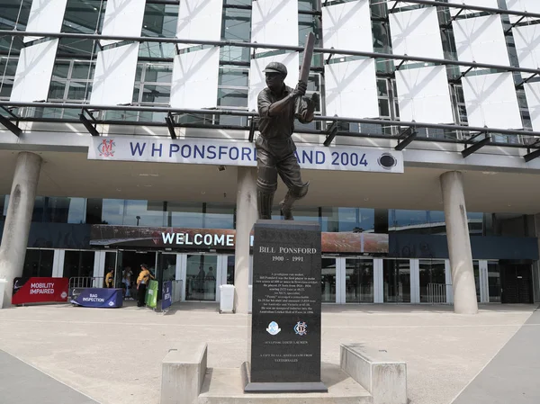 Melbourne Australia Enero 2019 Estatua Del Jugador Críquet Sir Bill — Foto de Stock