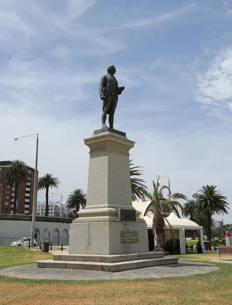 Kilda Australia Gennaio 2019 Statua Del Capitano James Cook Davanti — Foto Stock