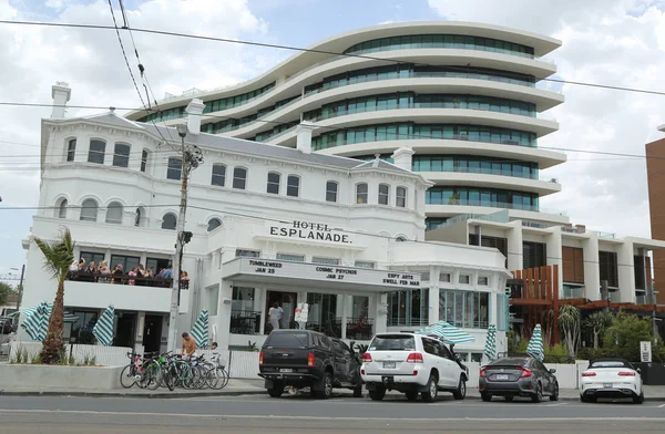 Kilda Australië Januari 2019 Historic Hotel Esplanade Buitenwijk Kilda Melbourne — Stockfoto