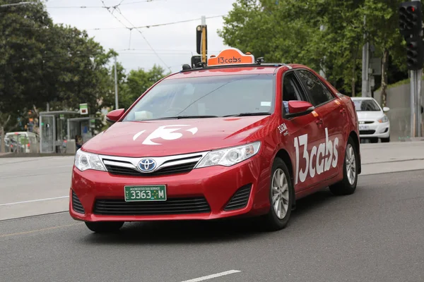 Melbourne Australien Januar 2019 Taxi Der Innenstadt Von Melbourne Australien — Stockfoto