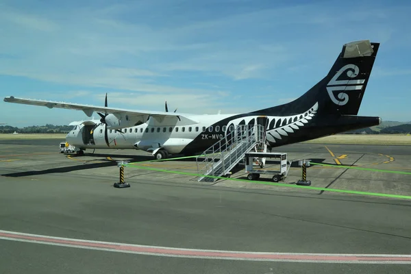 Napier Nya Zeeland Januari 2019 Air Nya Zeeland Plane Asfalt — Stockfoto