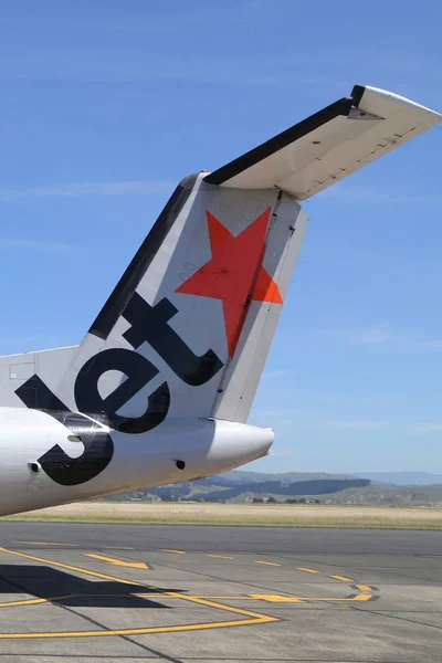 Napier Nya Zeeland Januari 2019 Jetstar Airways Plane Tail Fin — Stockfoto