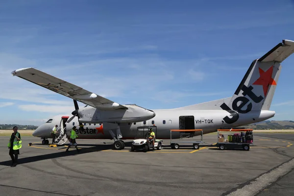 Napier Nueva Zelanda Enero 2019 Jetstar Airways Avión Asfalto Hawke —  Fotos de Stock