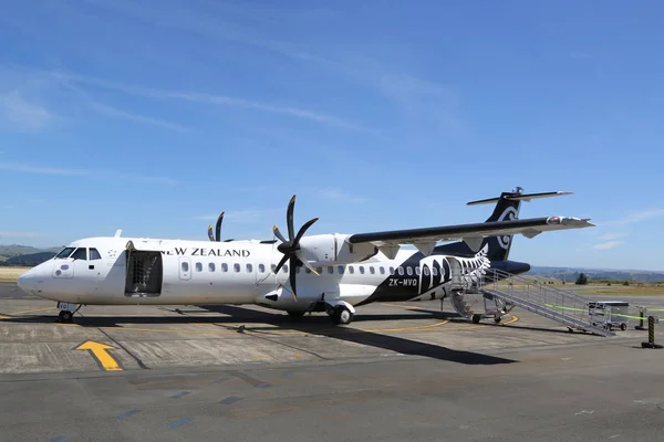 Napier New Zealand January 2019 Air New Zealand Plane Tarmac — стоковое фото