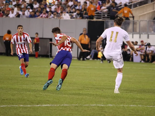 East Rutherford, Nj - 26 Temmuz 2019: Real Madrid'den Gareth Bale, Metlife stadyumunda düzenlenen 2019 Uluslararası Şampiyonlar Kupası'nda Atletico de Madrid ile oynanan maçta #11. Real Madrid 3-7 kaybetti