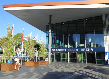 Melbourne, Avustralya - 22 Ocak 2019: Melbourne Park'taki Avustralya tenis merkezinde 2019 Avustralya Açık'ta Margaret Court arenası