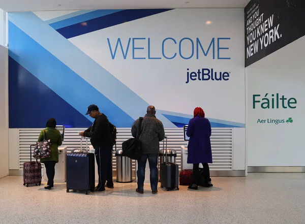 Nowy Jork Marca 2019 Jetblue Terminal Lotnisku John Kennedy Nowym — Zdjęcie stockowe