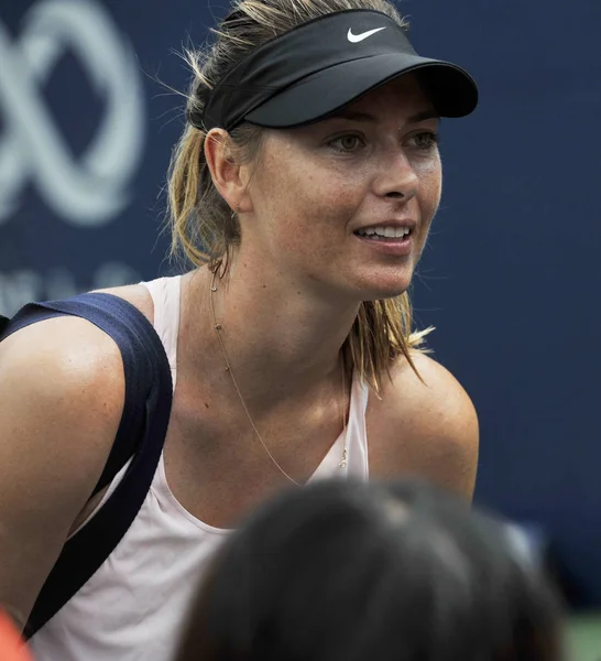 Toronto Kanada Sierpnia 2019 Pięciokrotnie Grand Slam Mistrz Maria Sharapova — Zdjęcie stockowe