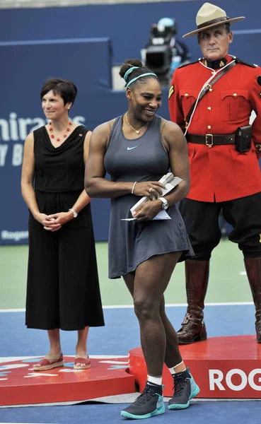 Toronto Kanada Ağustos 2019 Grand Slam Şampiyonu Serena Williams Toronto — Stok fotoğraf