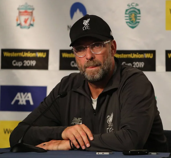 Nueva York Julio 2019 Jurgen Klopp Manager Del Liverpool Durante — Foto de Stock