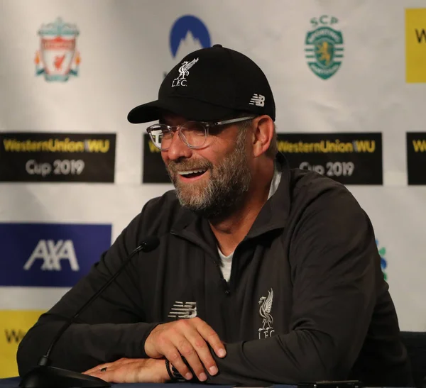 New York Juillet 2019 Manager Liverpool Jurgen Klopp Lors Une — Photo