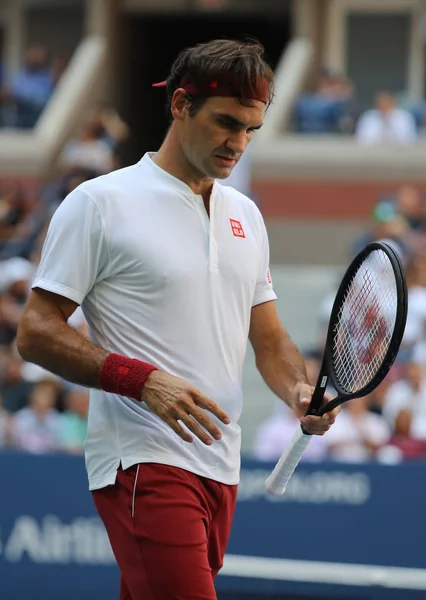 New York September 2018 Der Malige Grand Slam Champion Roger — Stockfoto