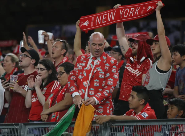 New York July 2019 Kieran Hardy Liverpool Suit Supports Liverpool — Stock Photo, Image