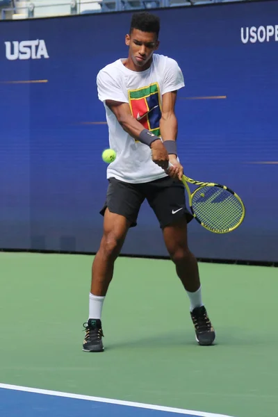 Nueva York Agosto 2019 Tenista Profesional Felix Auger Aliassime Canadá — Foto de Stock