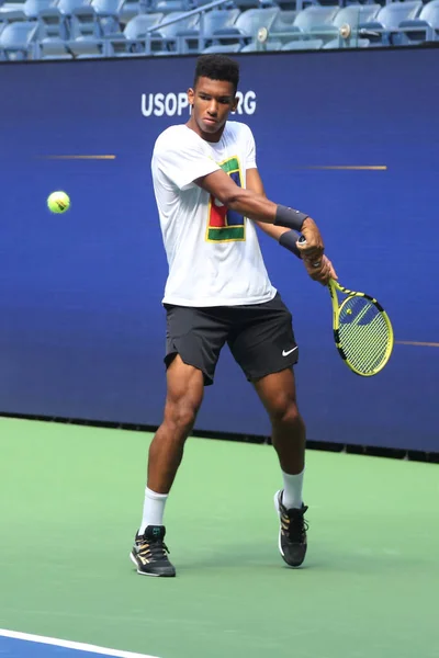 Nueva York Agosto 2019 Tenista Profesional Felix Auger Aliassime Canadá — Foto de Stock