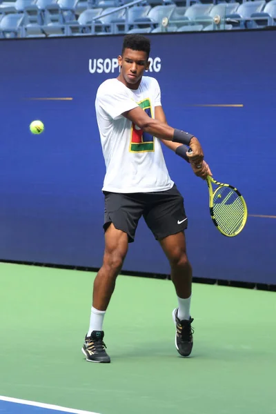 New York Srpna 2019 Profesionální Tenista Felix Auger Aliassime Kanady — Stock fotografie