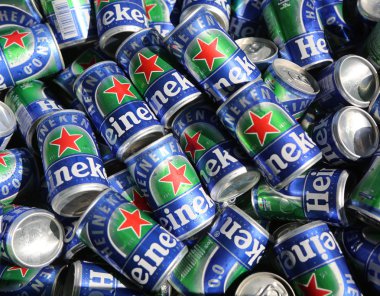 New York - 22 Ağustos 2019: Heineken International, National Tennis Center'da düzenlenen 2019 Abd Açık'ta Heineken'in yeni alkolsüz birası Heineken 0.0'ı tanıttı.