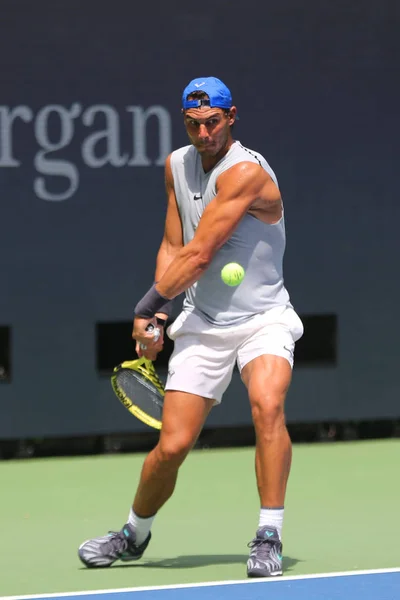 2019年8月20日 18次大满贯冠军 西班牙的拉斐尔 纳达尔在比利 金国家网球中心参加2019年美国网球公开赛 — 图库照片