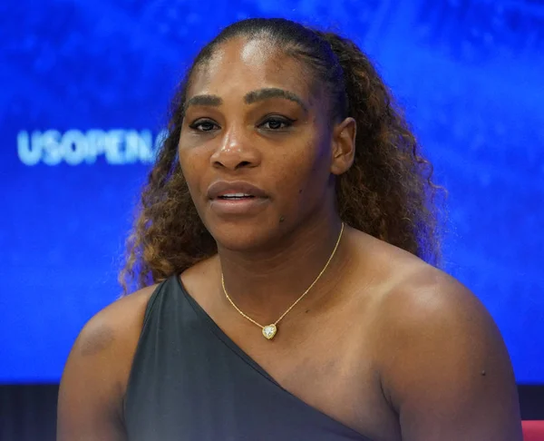 Nova Iorque Agosto 2019 Campeã Grand Slam Serena Williams Dos — Fotografia de Stock